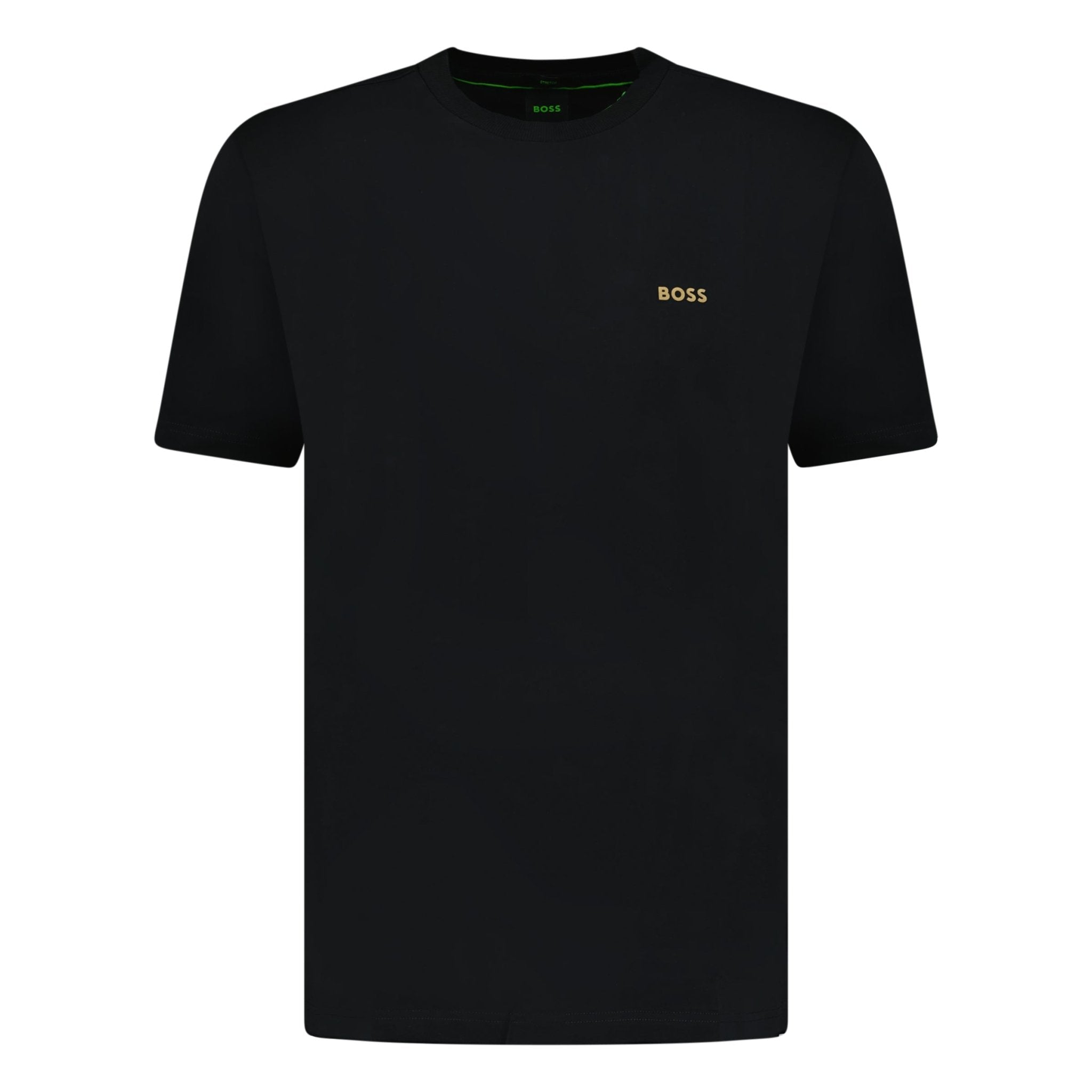 BOSS Active Gold Logo - Print T - Shirt Black - Boinclo ltd - Outlet Sale Under Retail