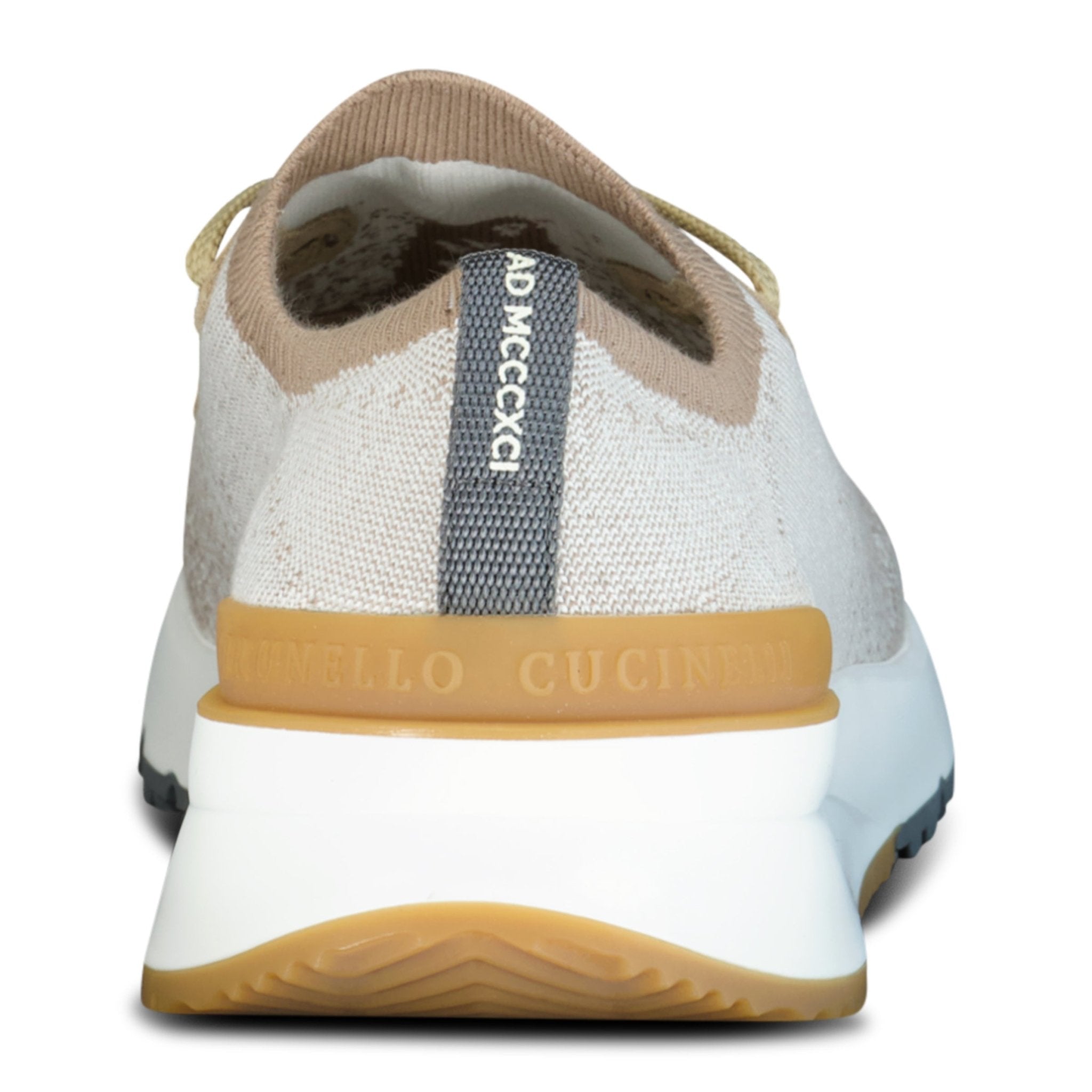 Brunello Cucinelli Leather-Trimmed Knit Sneakers Brown - Boinclo ltd - Outlet Sale Under Retail