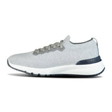 Brunello Cucinelli Leather-Trimmed Knit Sneakers Grey - Boinclo ltd - Outlet Sale Under Retail
