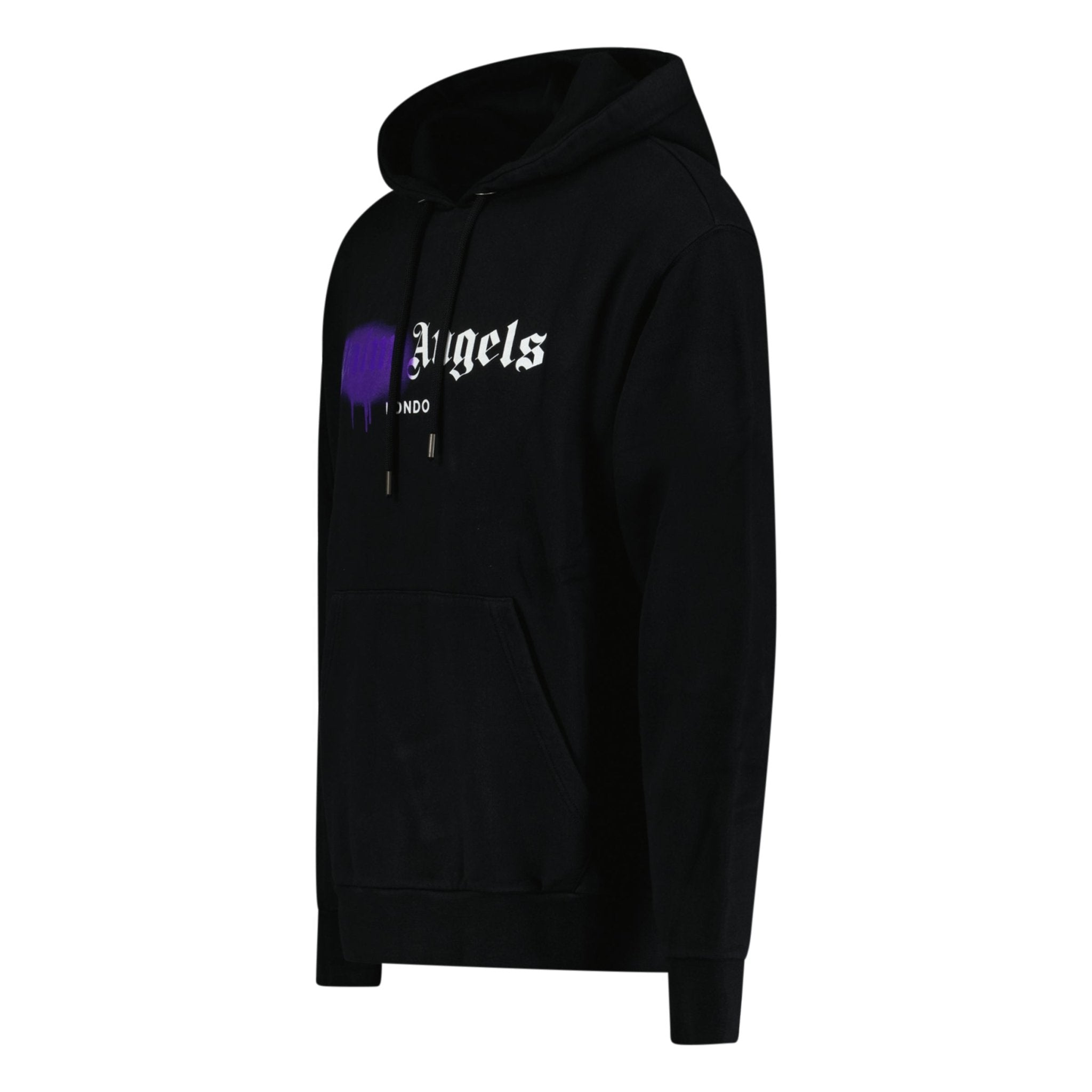 Palm Angels London Sprayed Logo Hooded Sweatshirt Black - Boinclo ltd - Outlet Sale Under Retail