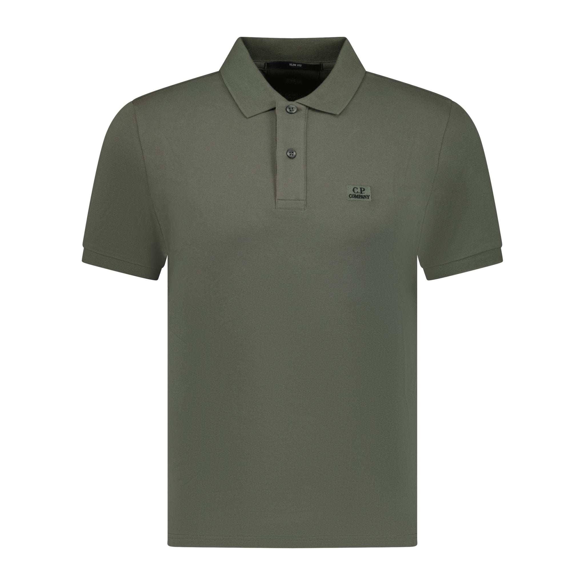 CP Company Short Sleeve Stitch Logo Polo-Shirt Green - Boinclo ltd Outlet Sale
