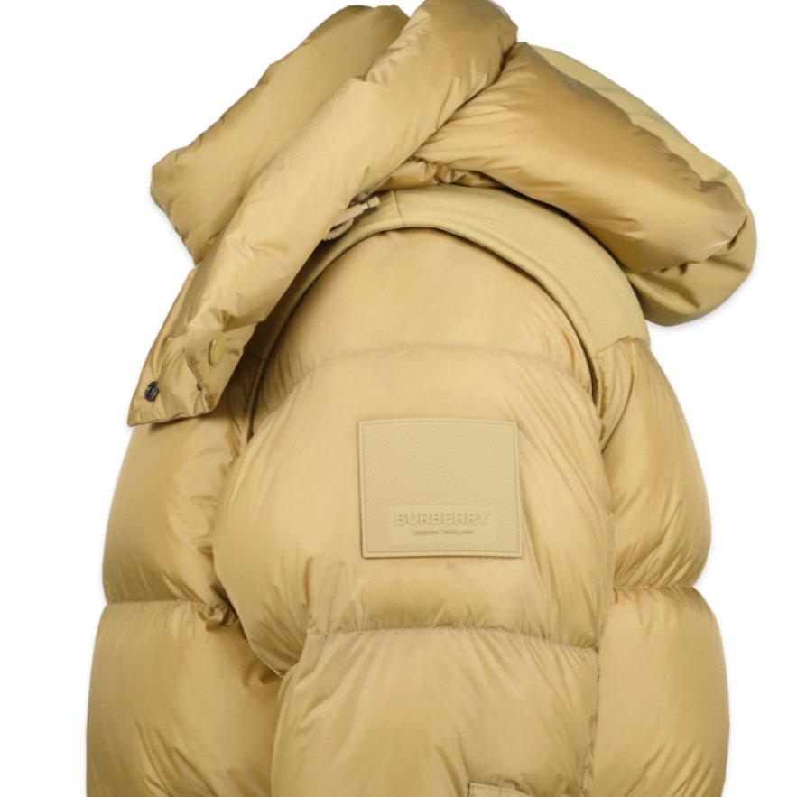 Burberry 'Leeds' Detachable Sleeve Hooded Down Jacket Honey - Boinclo ltd