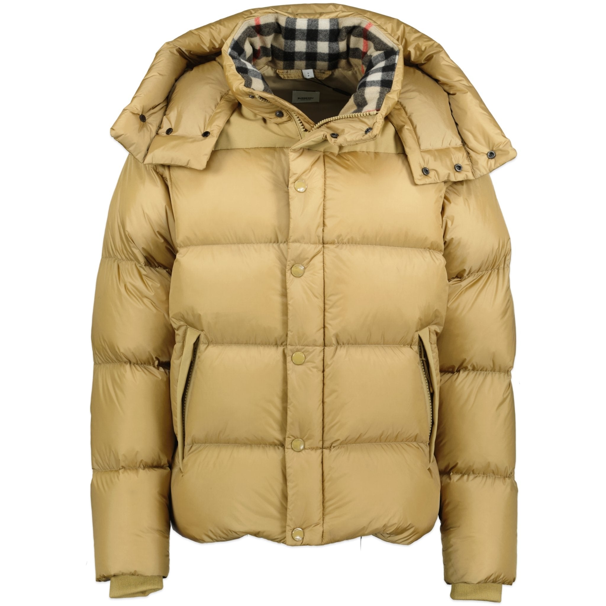 Burberry 'Leeds' Detachable Sleeve Hooded Down Jacket Honey - Boinclo ltd