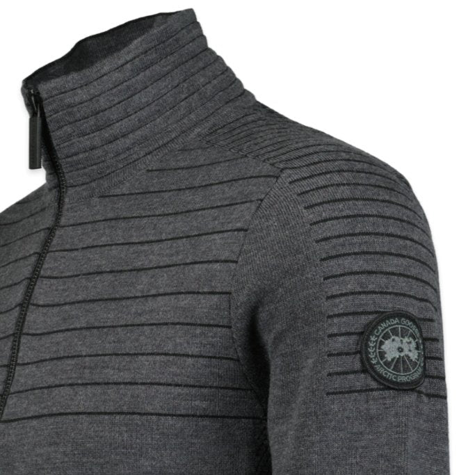 Canada Goose Clarke Half Zip Up Sweater Grey - Boinclo ltd