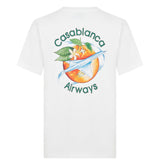 Casablanca Orbite Autour De L'orange Print T-Shirt White - Boinclo ltd