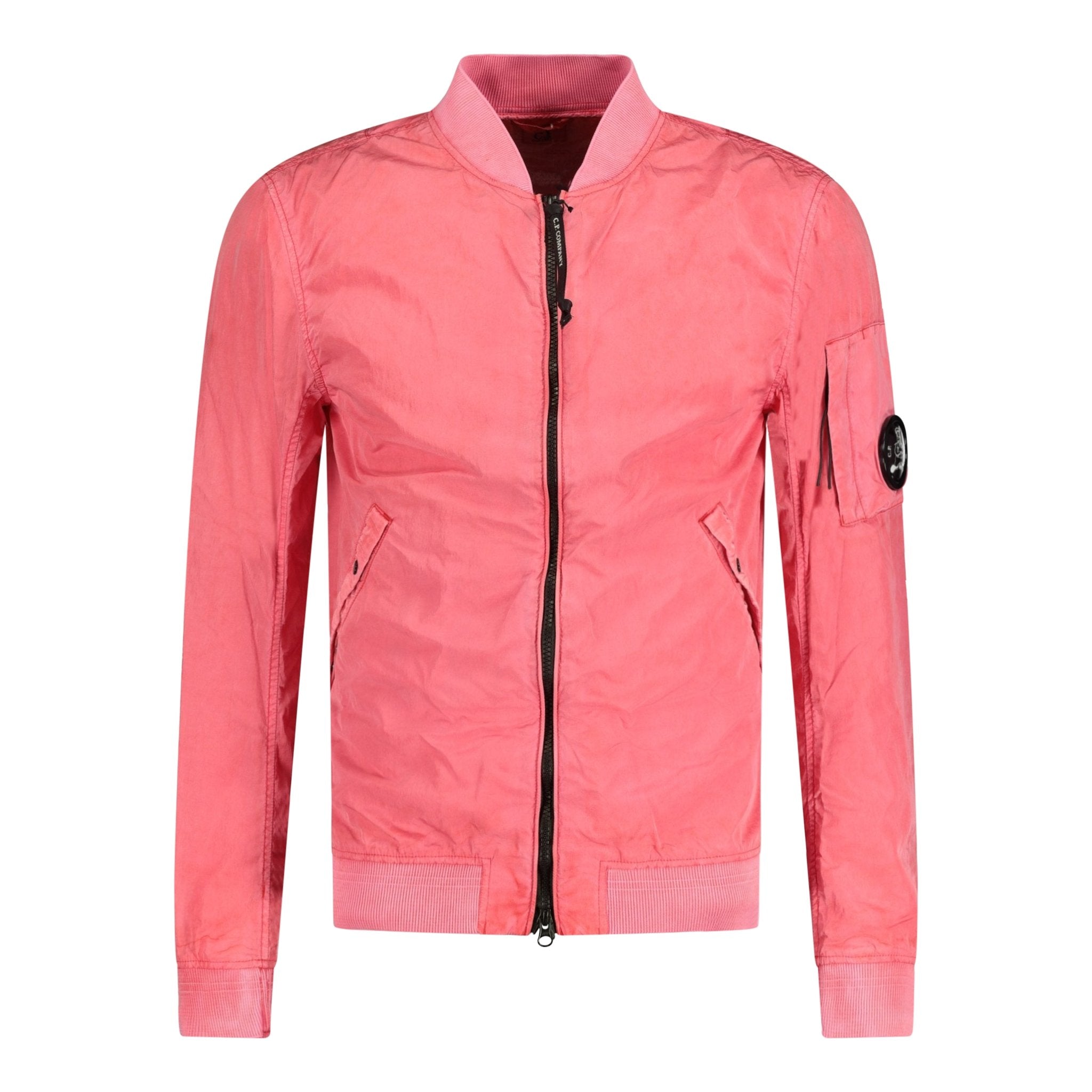 CP Company Chrome Nycra Bomber Jacket Coral Pink - Boinclo ltd