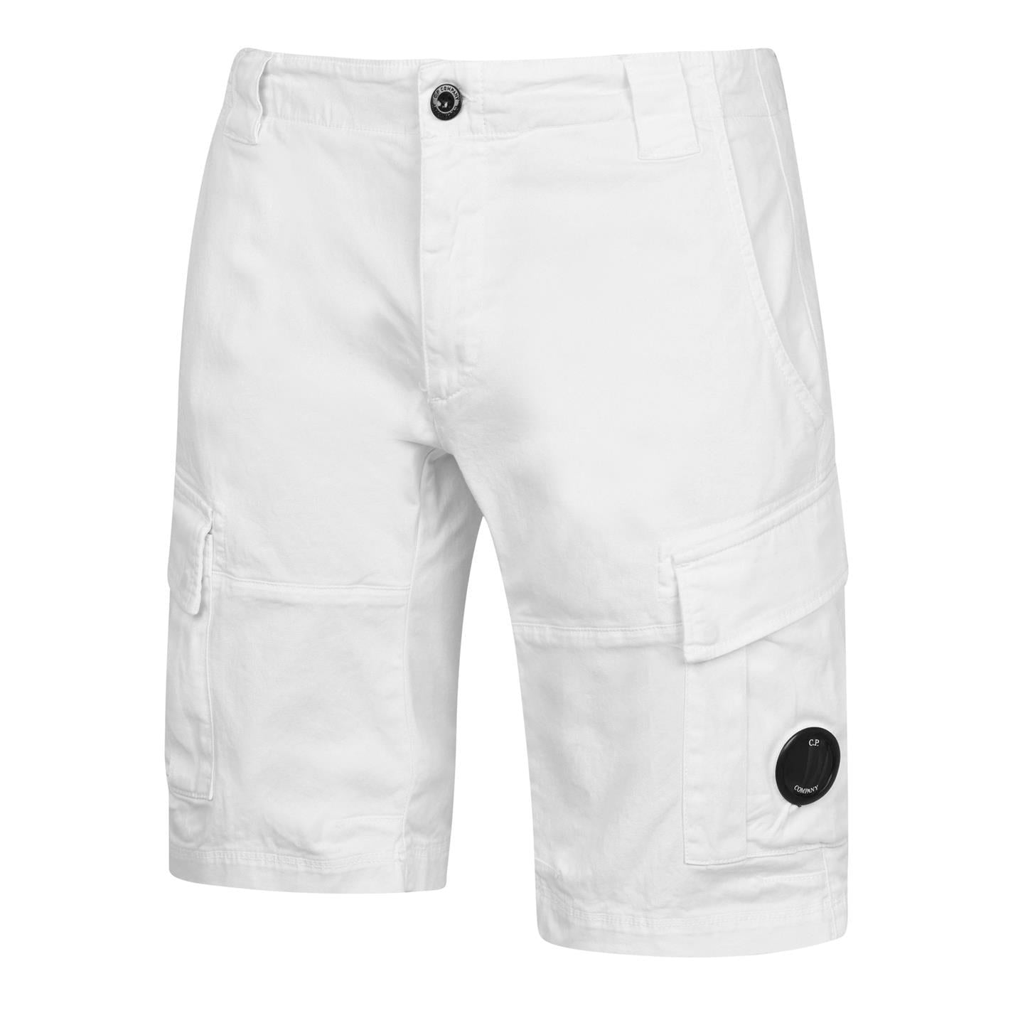 CP Company Lens Cargo Shorts Gauze White - Boinclo ltd
