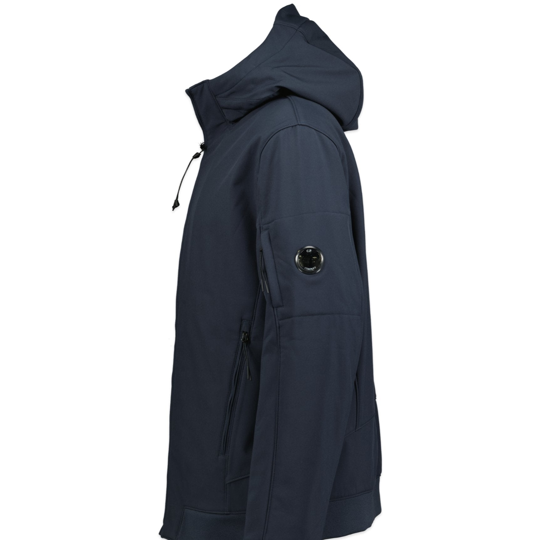 CP Company Softshell Hooded Arm Lens Jacket Navy - Boinclo ltd