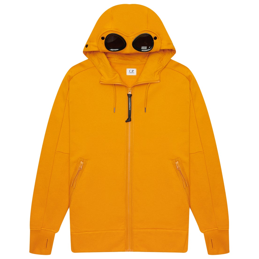CP Company Zip Up Goggle Hoodie Sweatshirt Desert Orange - Boinclo ltd