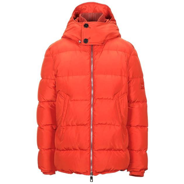 Dolce & Gabbana Orange Hooded Down Jacket - Boinclo ltd