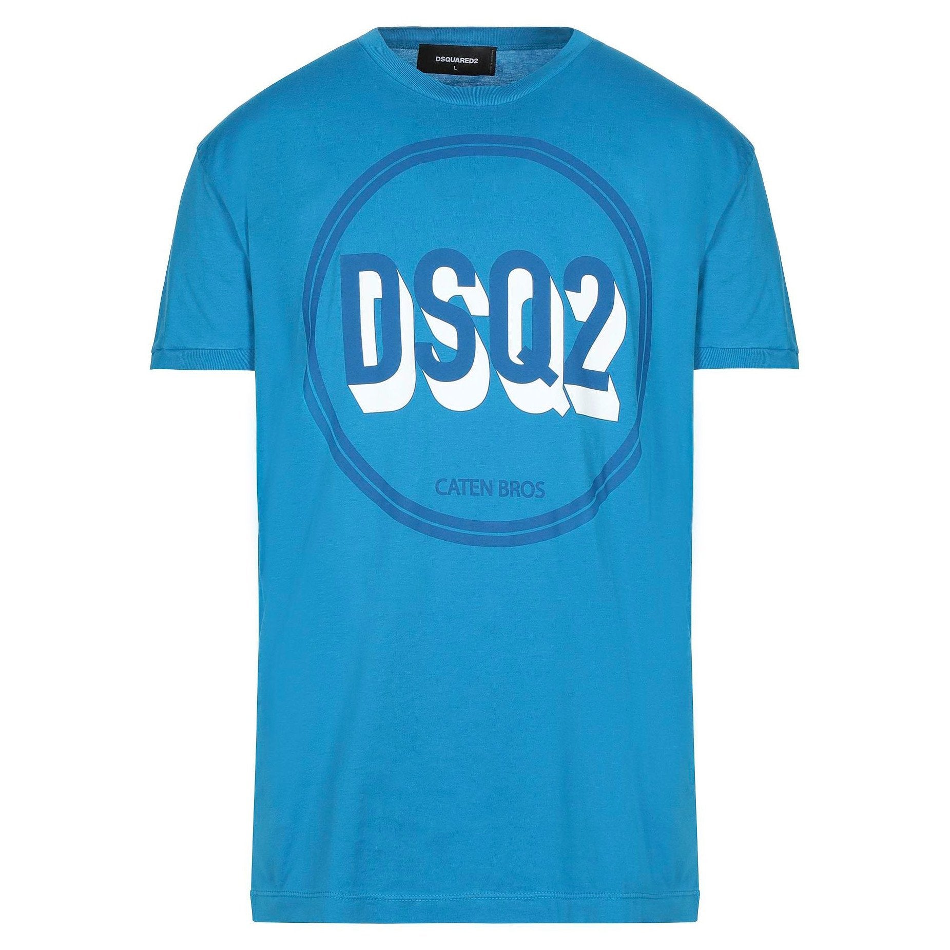 DSquared2 Logo Print T-Shirt Blue - Boinclo ltd