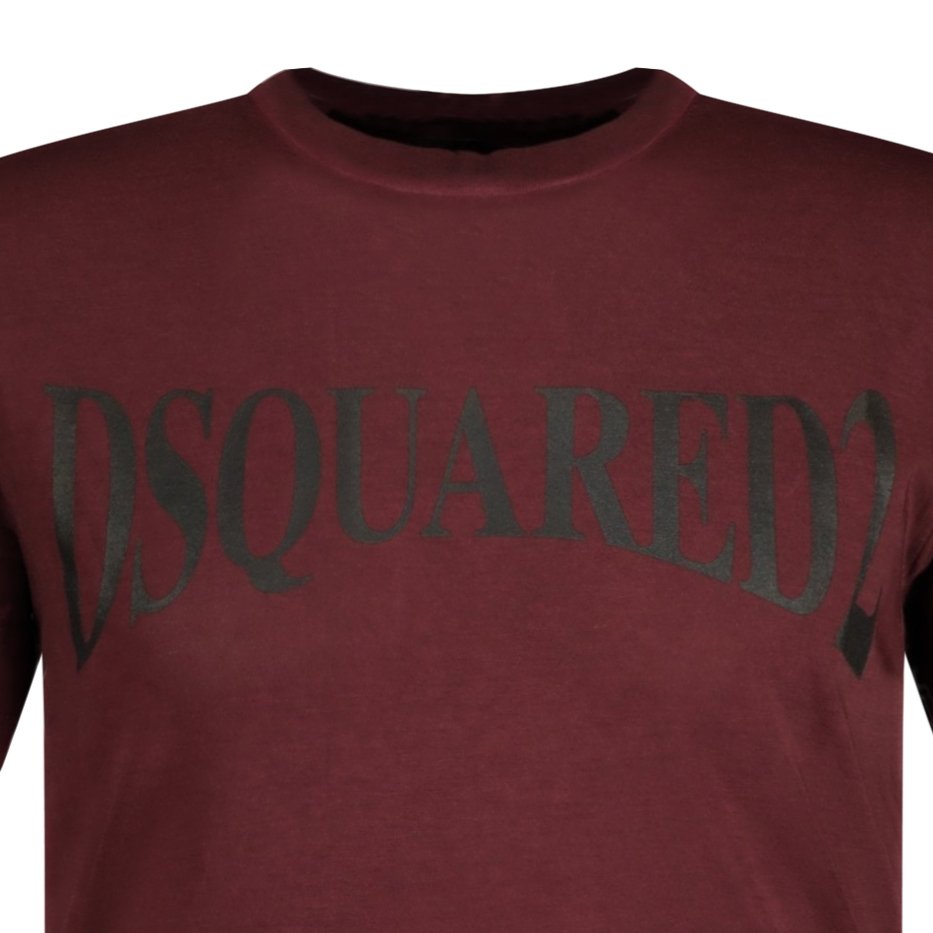 Dsquared2 Logo Printed T-Shirt Maroon - Boinclo ltd