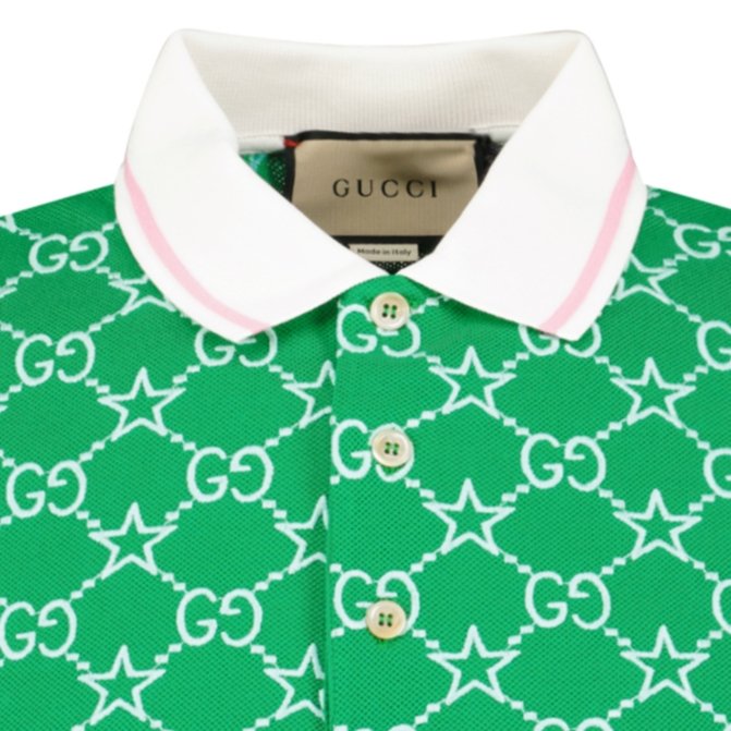 Gucci All Over GG Polo Shirt Green - Boinclo ltd
