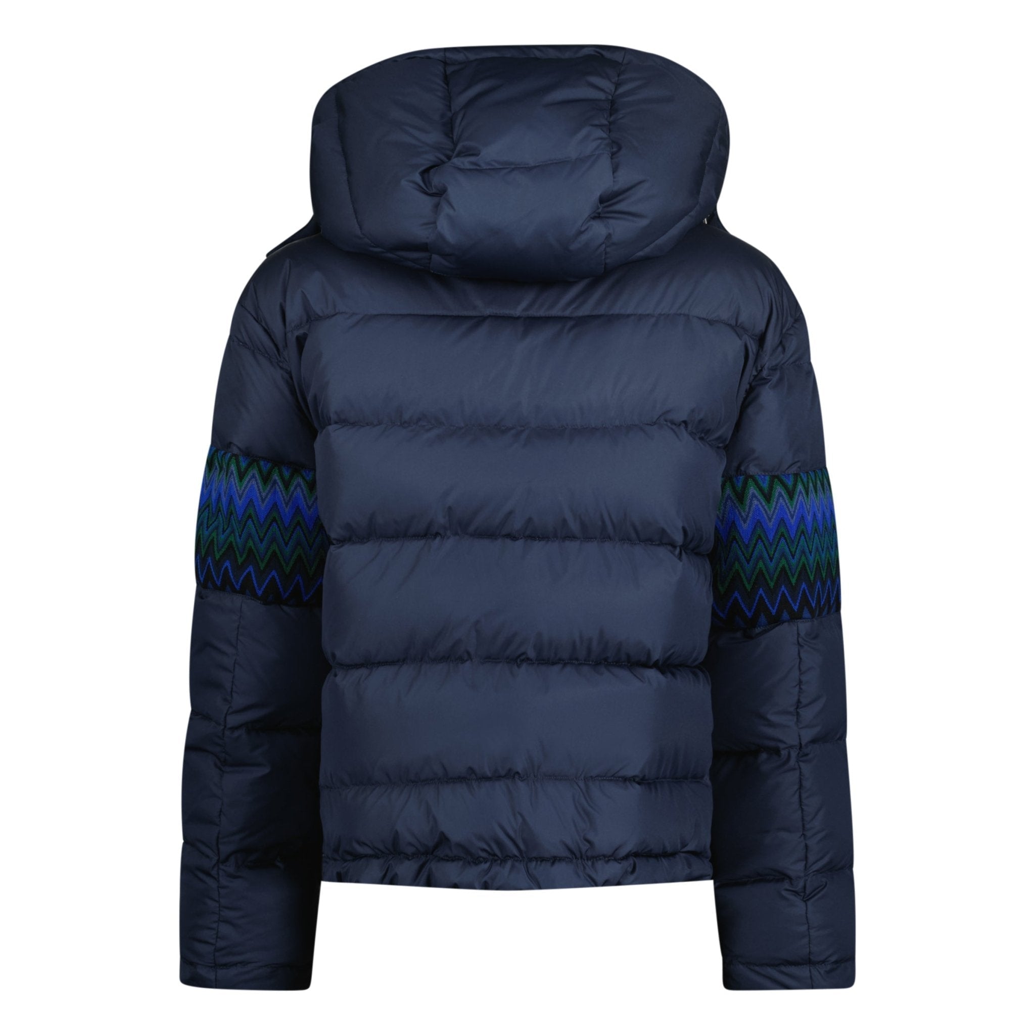 Missoni Hooded Down Jacket Zig Zag Navy - Boinclo ltd