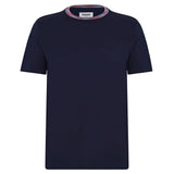 LOGO COLLAR T SHIRT - NAVY - AffluentAttire