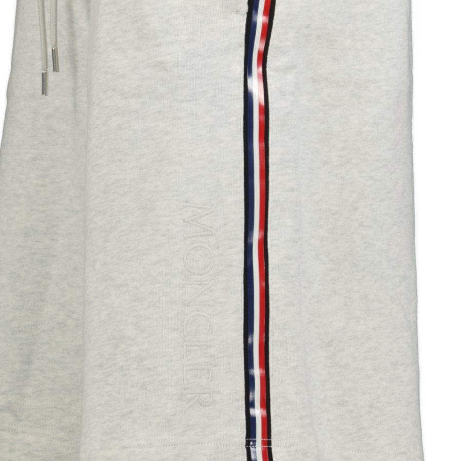 Moncler Bermuda Striped Logo Shorts Grey - Boinclo ltd