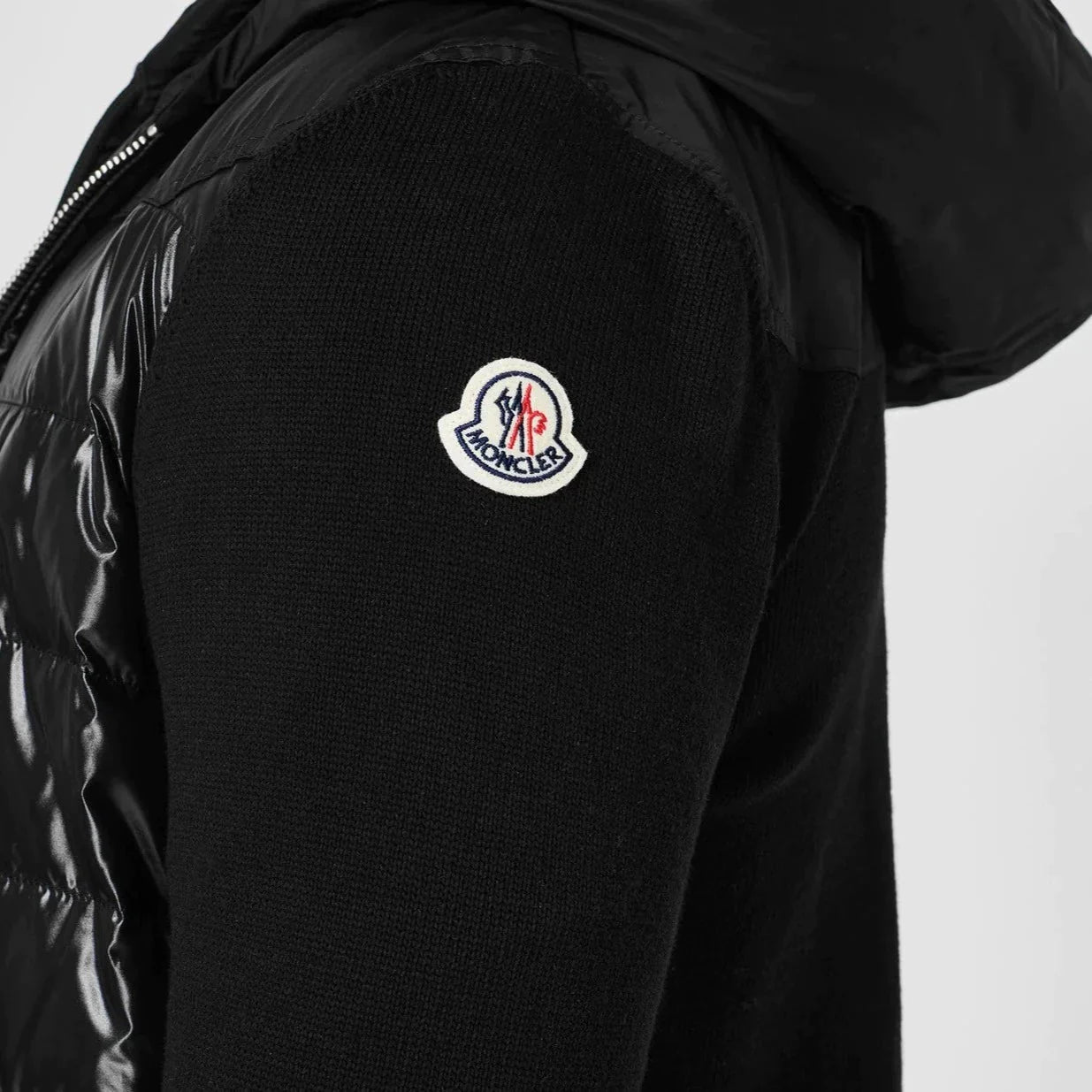 Moncler 'Cardigan Tricot' Zip Jacket Black - Boinclo ltd