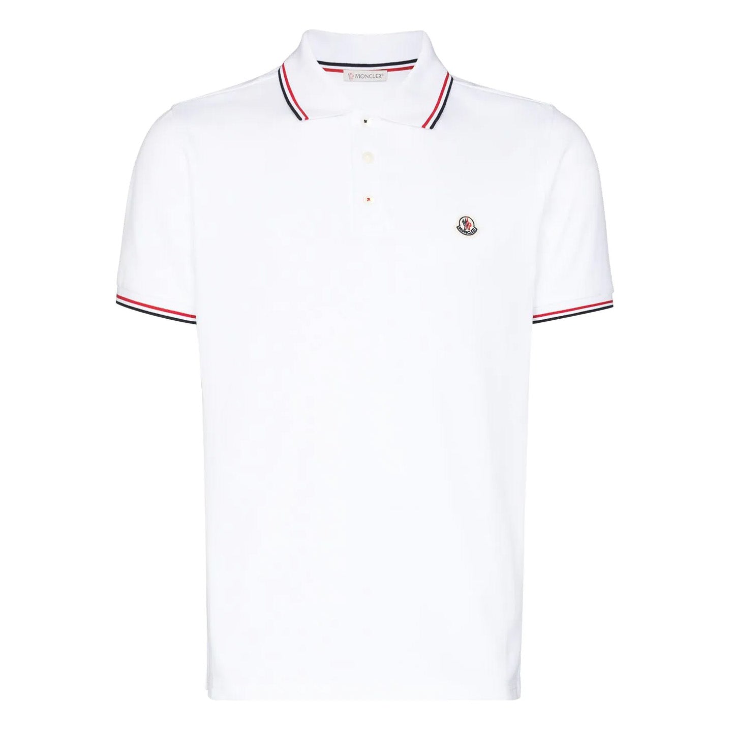 Moncler Maglia Polo Manica Corta Badge White - Boinclo ltd