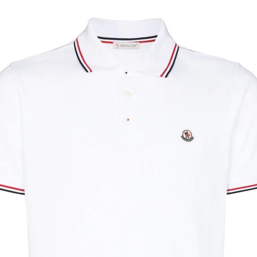 Moncler Maglia Polo Manica Corta Badge White - Boinclo ltd