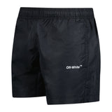Off White Arrow Design Swim Shorts Black - Boinclo ltd
