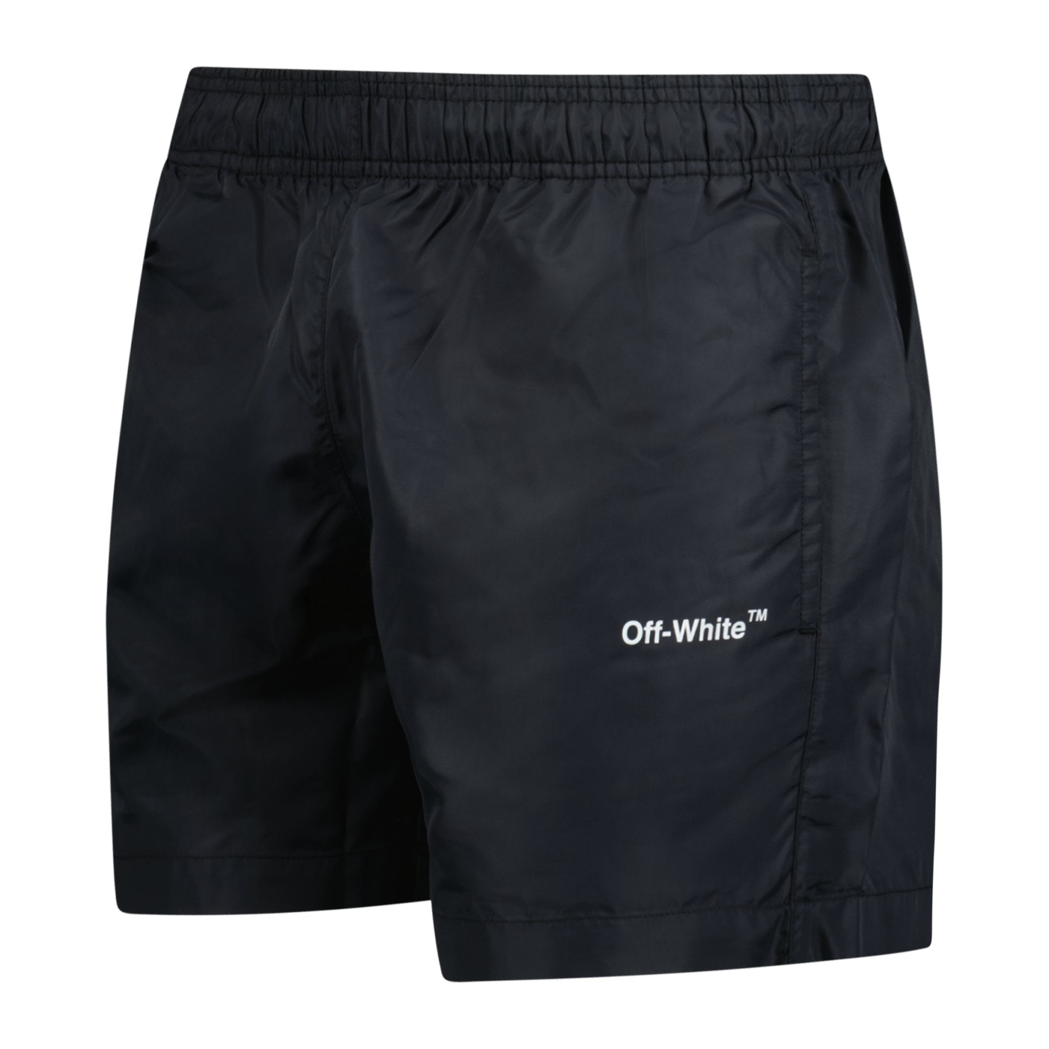 Off White Arrow Design Swim Shorts Black - Boinclo ltd