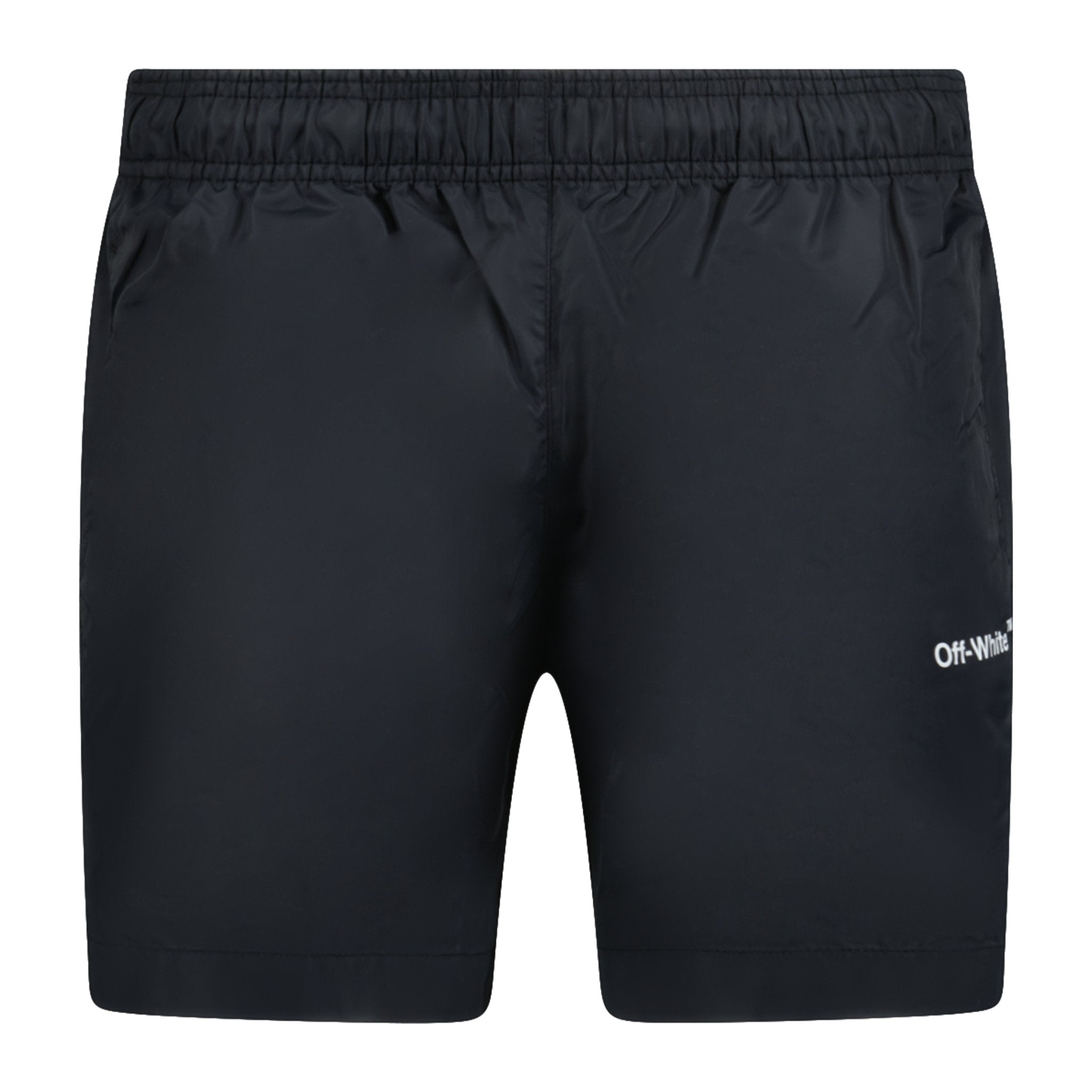Off White Arrow Design Swim Shorts Black - Boinclo ltd