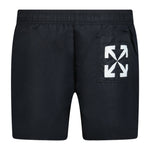 Off White Arrow Design Swim Shorts Black - Boinclo ltd