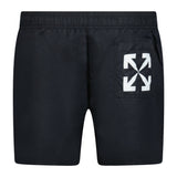 Off White Arrow Design Swim Shorts Black - Boinclo ltd