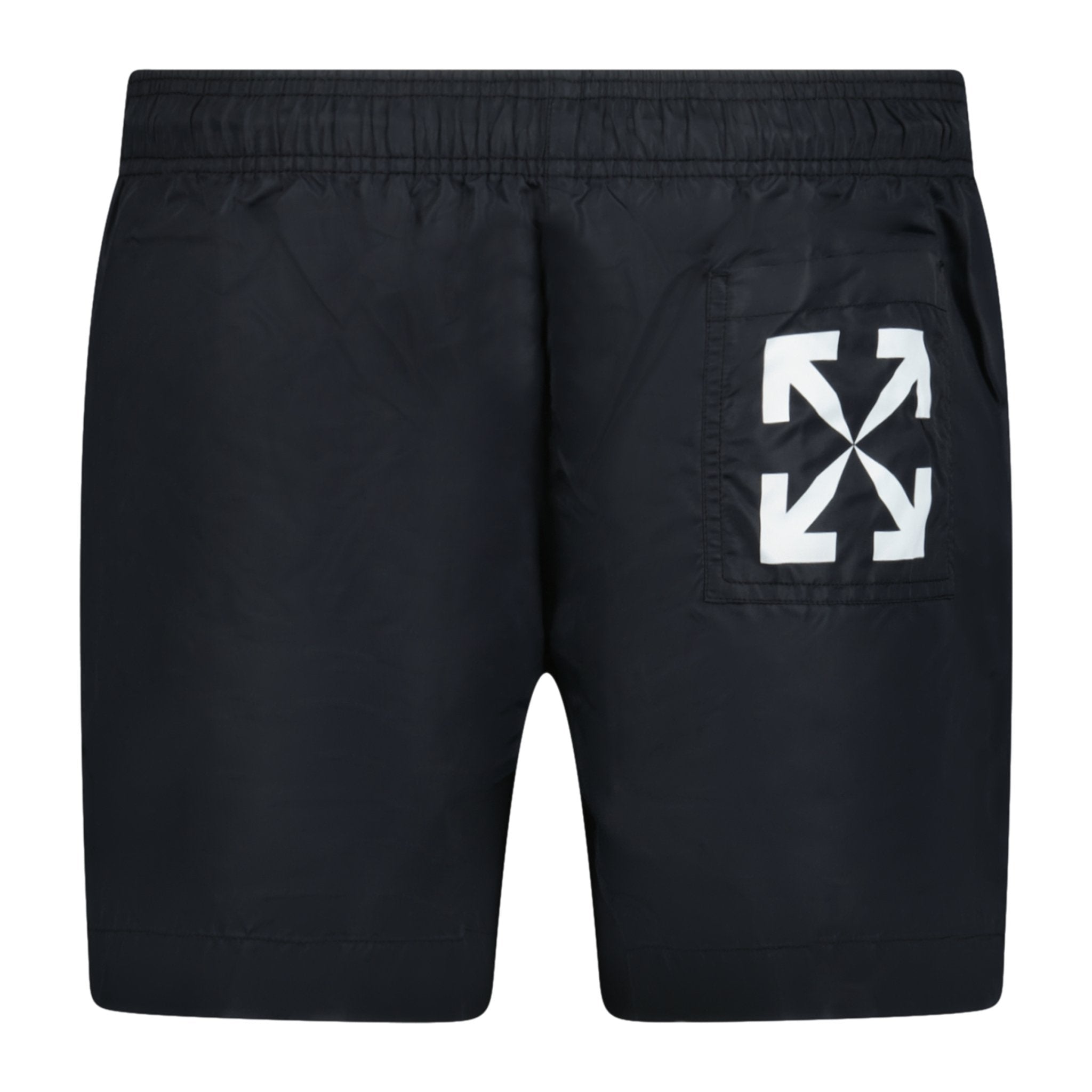 Off White Arrow Design Swim Shorts Black - Boinclo ltd