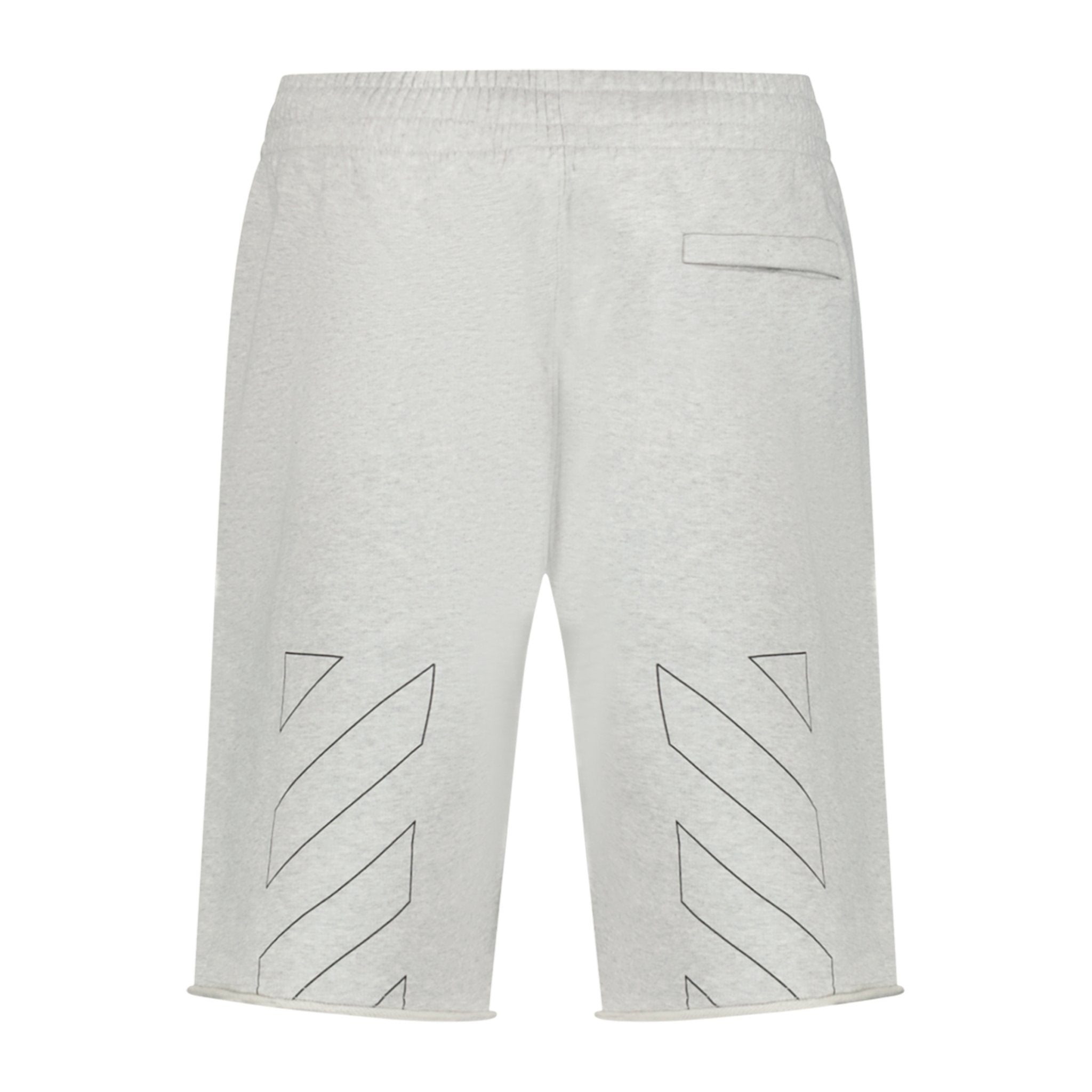 OFF-WHITE Diagonal Outline Cotton Sweat Shorts Grey - Boinclo ltd
