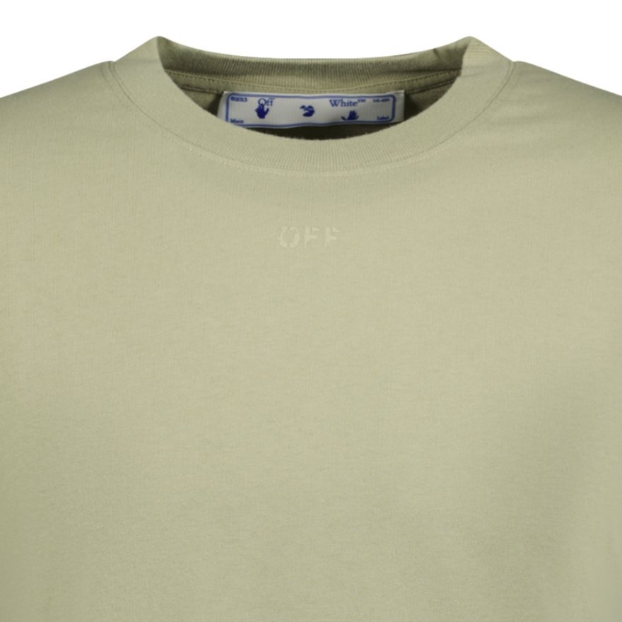 Off White Slim Rubber Arrow T-shirt Olive - Boinclo ltd