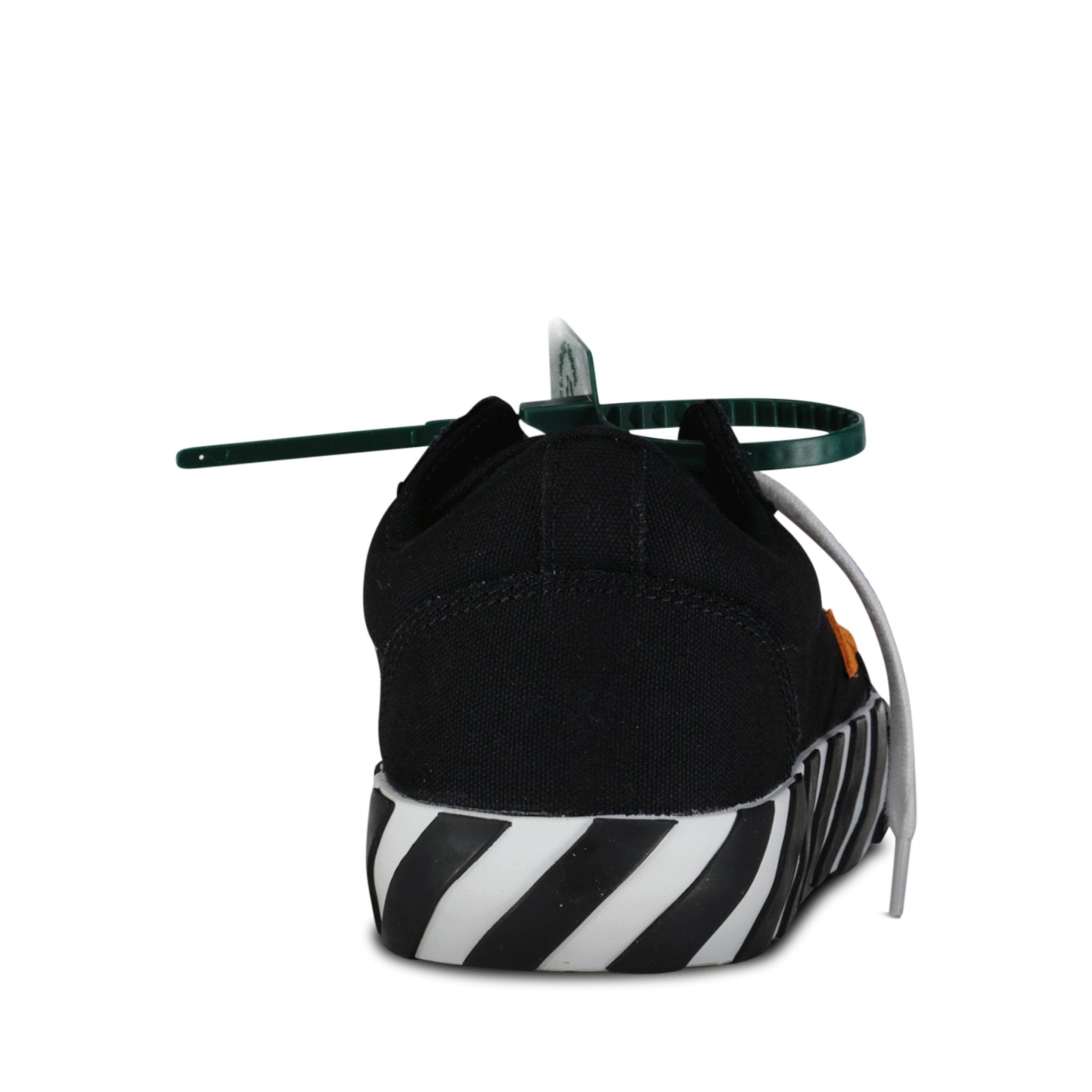 OFF-WHITE Vulcanised Canvas Low-Top Trainers Black & White - Boinclo ltd