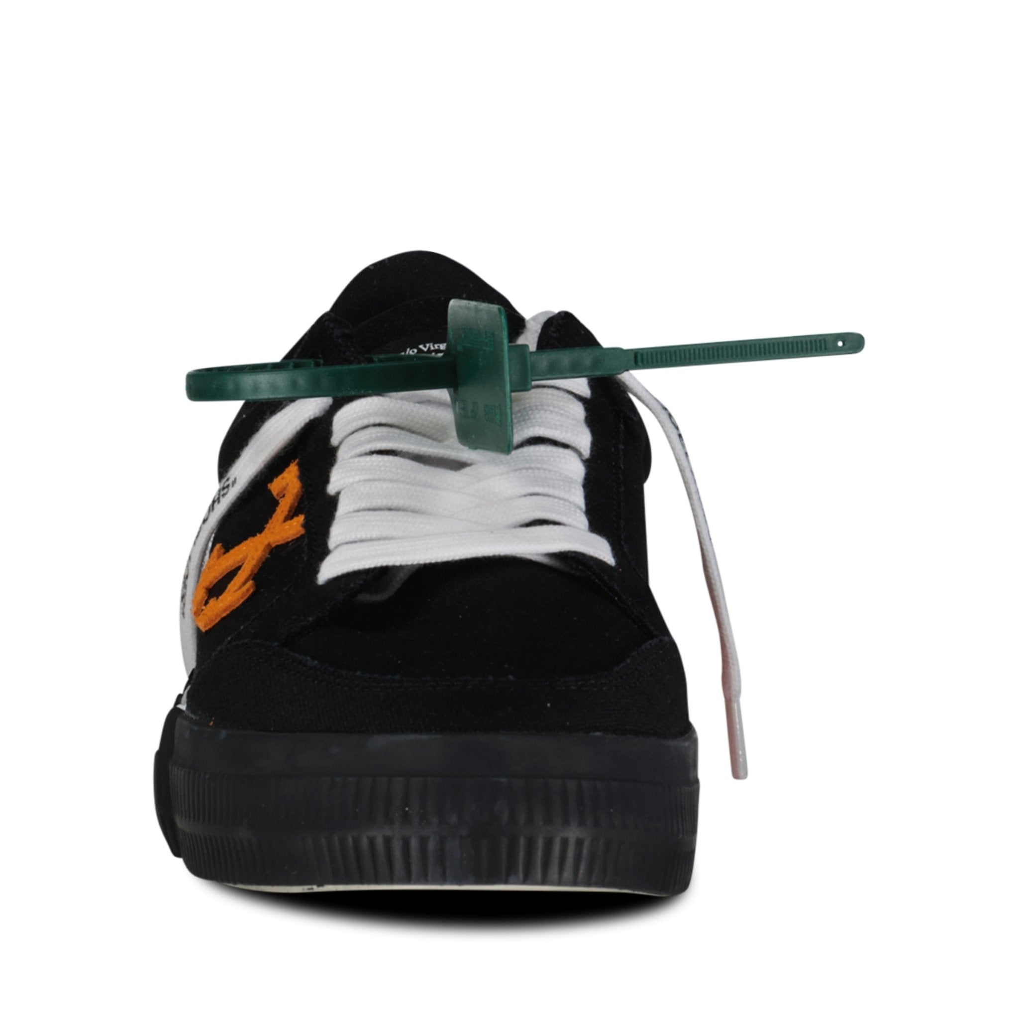 OFF-WHITE Vulcanised Canvas Low-Top Trainers Black & White - Boinclo ltd