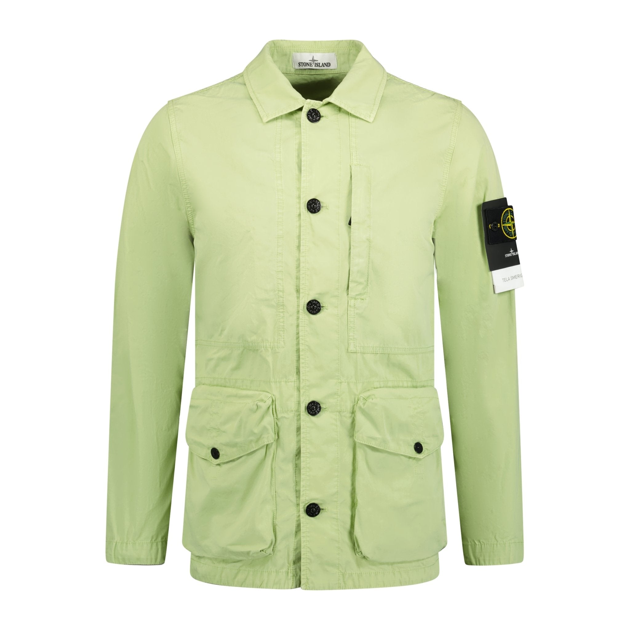 Stone Island Button-Up Overshirt Jacket Mint Green - Boinclo ltd