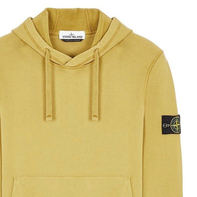 Stone Island Cotton Hooded Sweatshirt Bark Yellow - Boinclo ltd