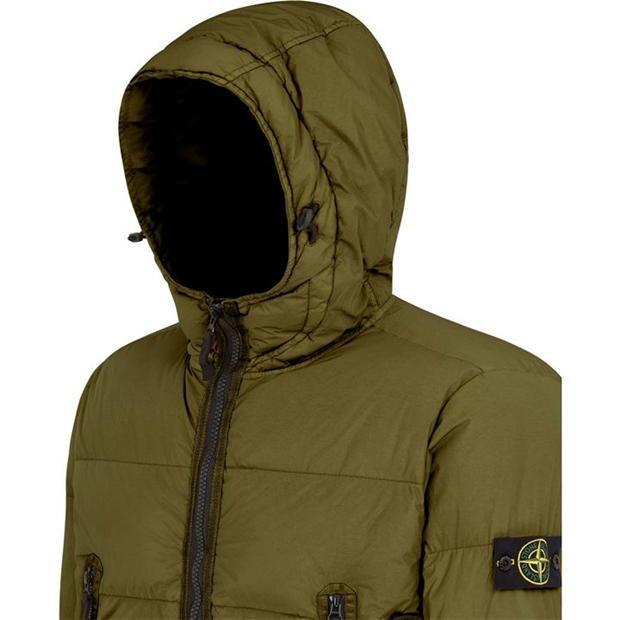 Stone Island Crinkle Reps Down Jacket Khaki - Boinclo ltd