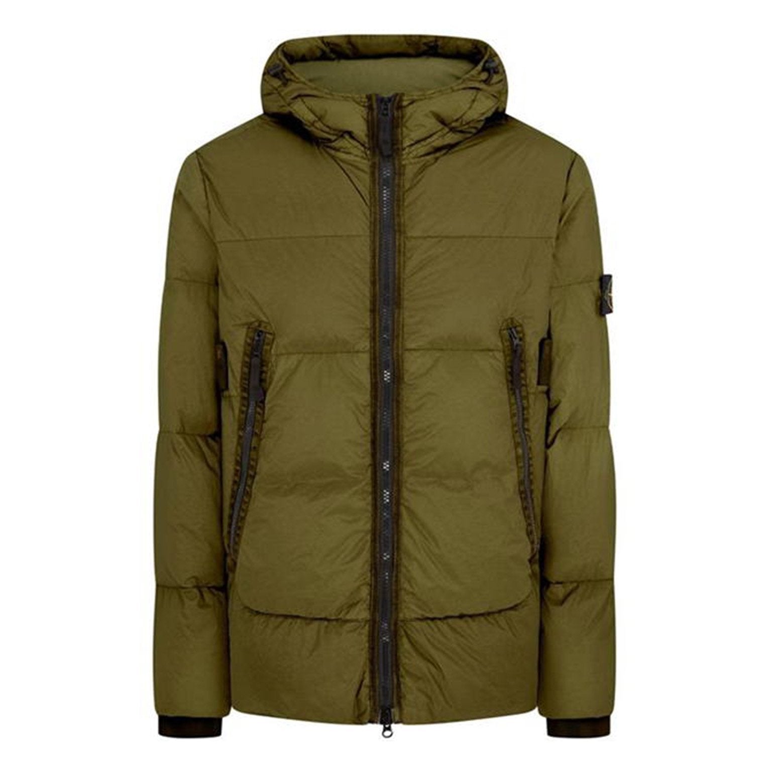 Stone Island Crinkle Reps Down Jacket Khaki - Boinclo ltd