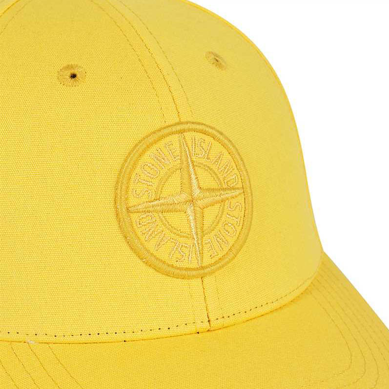 Stone Island Logo Cotton Hat Yellow - Boinclo ltd