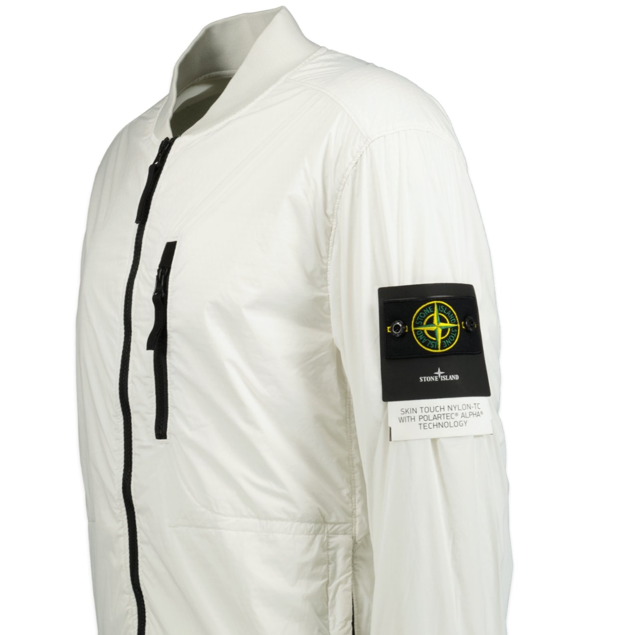 Stone Island Skin Touch Bomber Jacket Ice White - Boinclo ltd