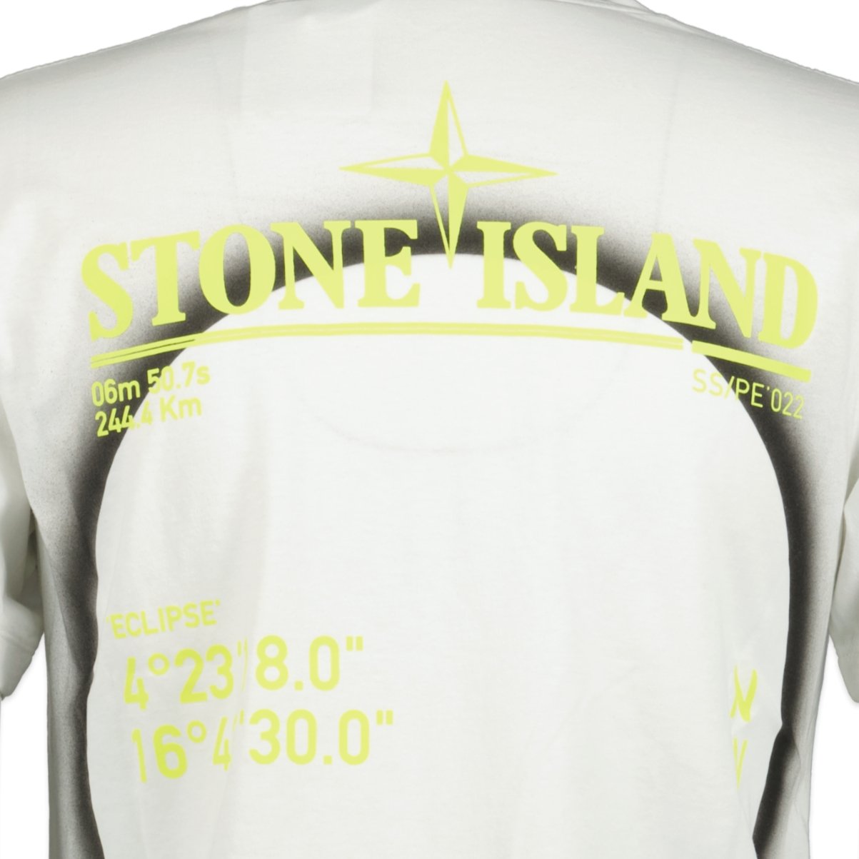 Stone Island Solar Eclipse 2 Compass Print T-Shirt White - Boinclo ltd