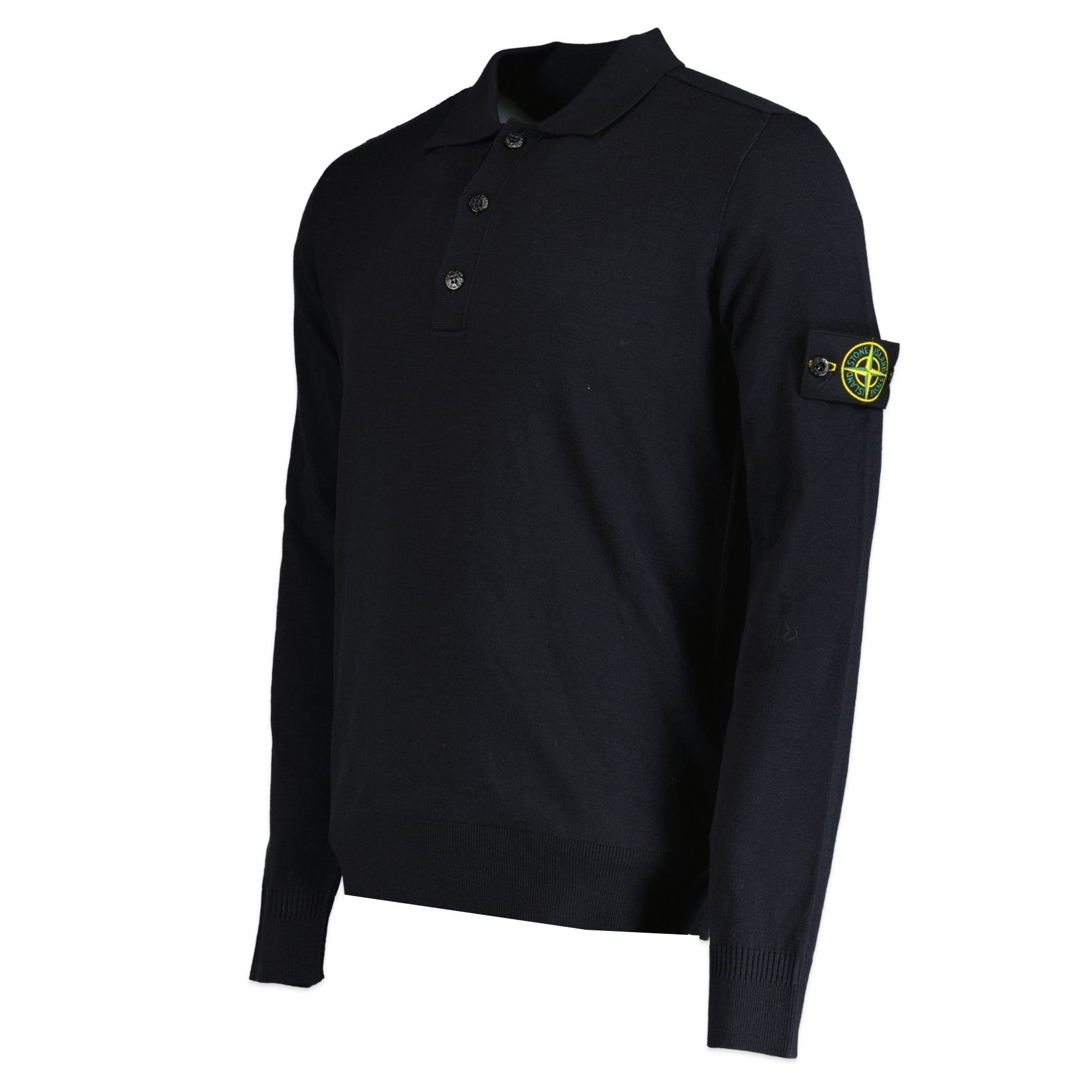 Stone Island Wool Polo-Shirt Black - Boinclo ltd