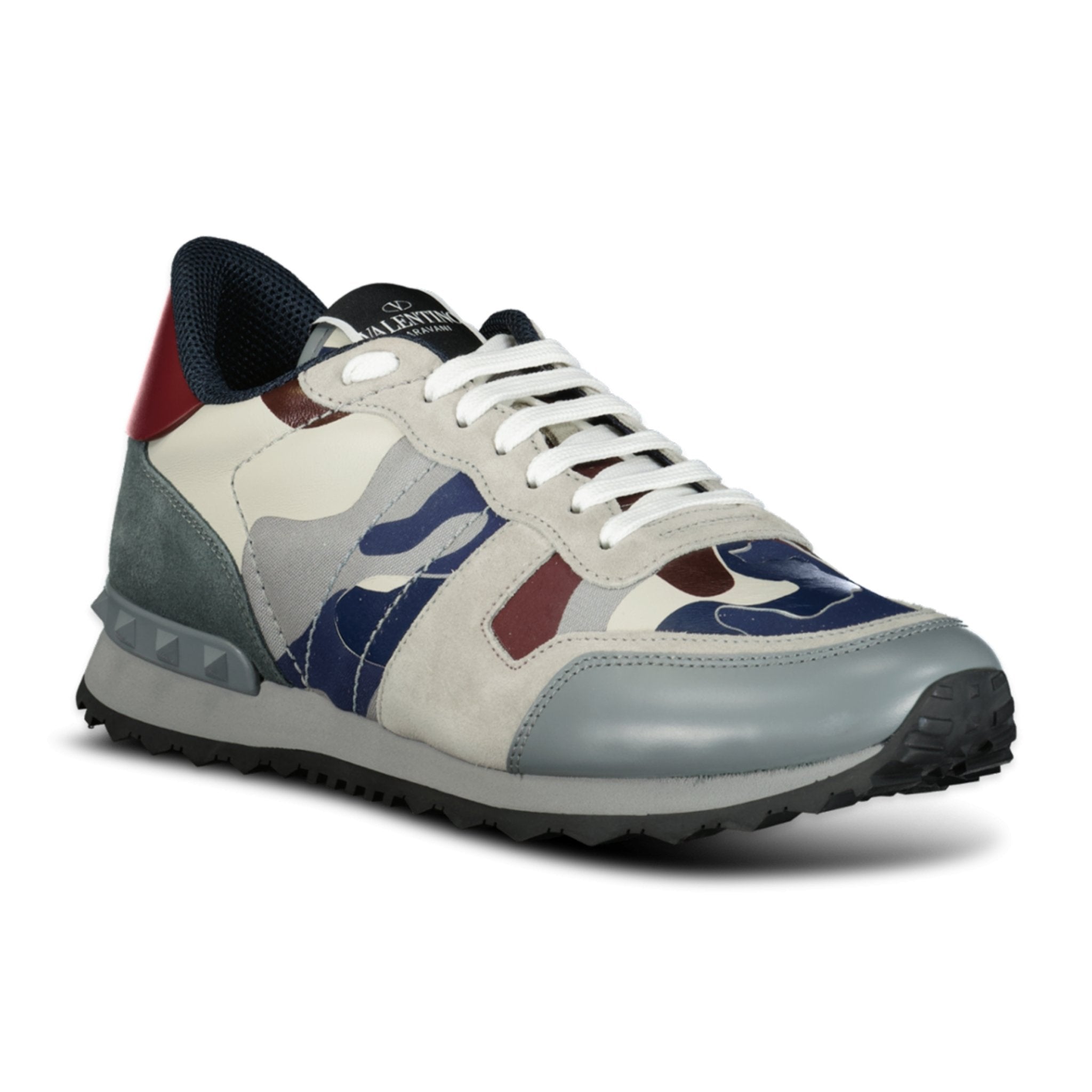 Valentino Grey & Blue Rockrunner Trainers - Boinclo ltd