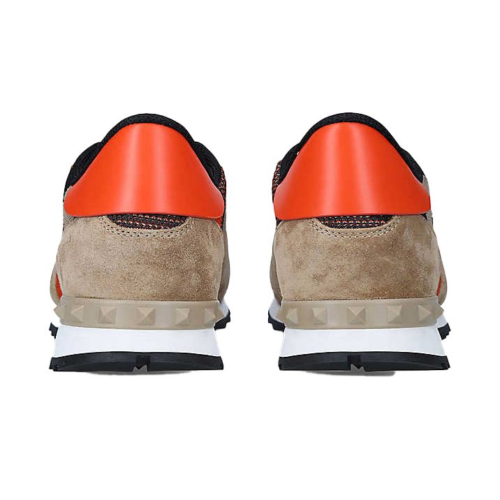 Valentino Mesh Rockrunner Trainers Desert Orange & Beige - Boinclo ltd