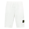 STONE ISLAND BADGE BERMUDA SWEAT SHORTS WHITE