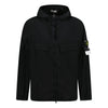 STONE ISLAND MICRO TWILL FULL ZIP HOODED JACKET BLACK