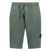 STONE ISLAND OLD TREATMENT BERMUDA SHORTS KHAKI GREEN