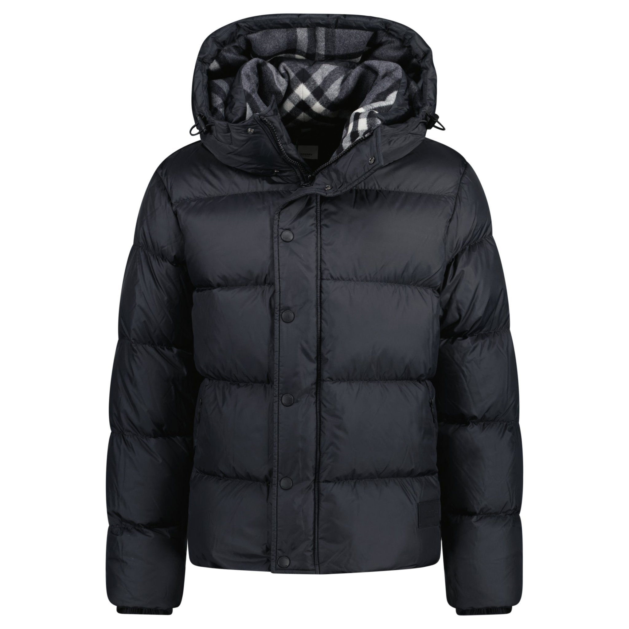Giorgio Armani Logo Puffer Jacket In Blue 