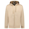 BURBERRY HOVE CHECK HOOD EMBROIDERY LOGO HOODIE BEIGE