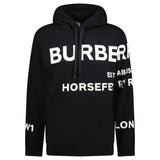 BURBERRY HORSEFERRY PULLOVER HOODIE BLACK / WHITE