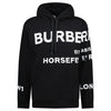 BURBERRY HORSEFERRY PULLOVER HOODIE BLACK / WHITE